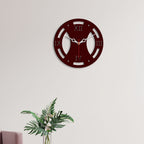 wall clock wooden frame