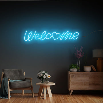 Welcome Text Neon Sign LED Light