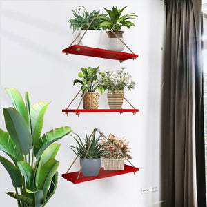 Wooden Wall Hanging Planter Shelf