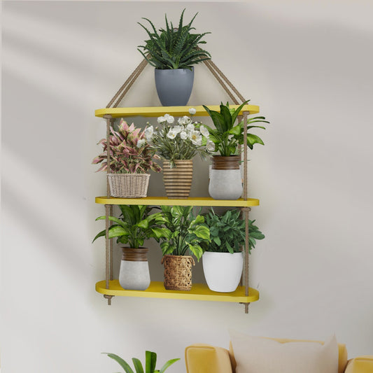 Wooden Wall Hanging Planter Shelf