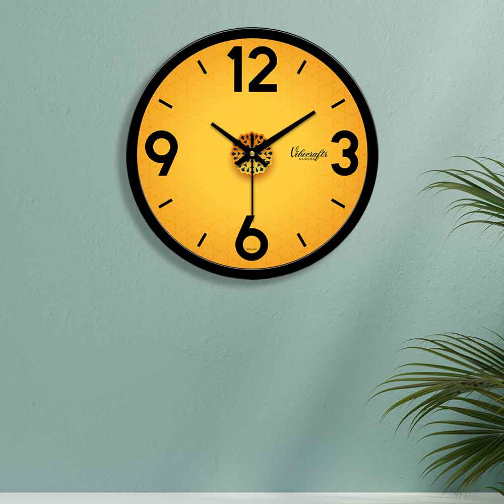 Yellow Colorful Designer Wall Clock