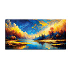 Vibrant Abstract Colorful Sky Wall Art Canvas Painting for Modern Home