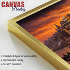 Vibrant Banaras Ghat Evening Canvas Painting for Entryway Décor