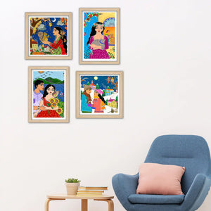 Vibrant Character Wall Art Frame Set of 4