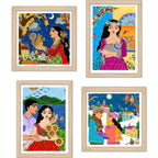 Vibrant Character Wall Art Frame Set of 4
