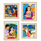 Vibrant Character Wall Art Frame Set of 4