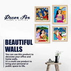 Vibrant Character Wall Art Frame Set of 4