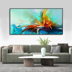 Vibrant Color Patch Abstract Canvas Wall Painting