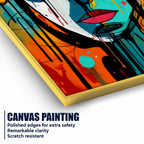 Vibrant Face Grn-Z Cotton Canvas Wall Painting