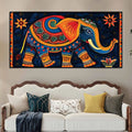 Vibrant Handcrafted Style Elephant Canvas Wall Painting