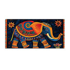 Vibrant Handcrafted Style Elephant Canvas Wall Painting