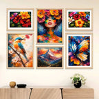 Vibrant Home Decor Wall Art Frame Set of 6