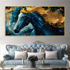Vibrant Horse Canvas Painting for Modern Wall Decor