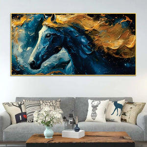 Vibrant Horse Canvas Painting for Modern Wall Decor