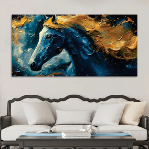 Vibrant Horse Canvas Painting for Modern Wall Decor