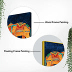 Vibrant Indian Symmetrical Elephant Canvas Wall Painting