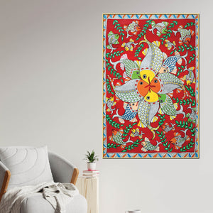 vibrant-madhubani-fish-canvas-painting-for-wall-decor