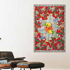 Vibrant Madhubani Fish Canvas Painting for Wall Decor