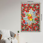 Vibrant Madhubani Fish Canvas Painting for Wall Decor