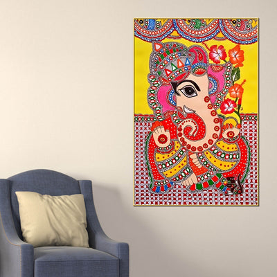 vibrant-madhubani-ganesha-canvas-painting