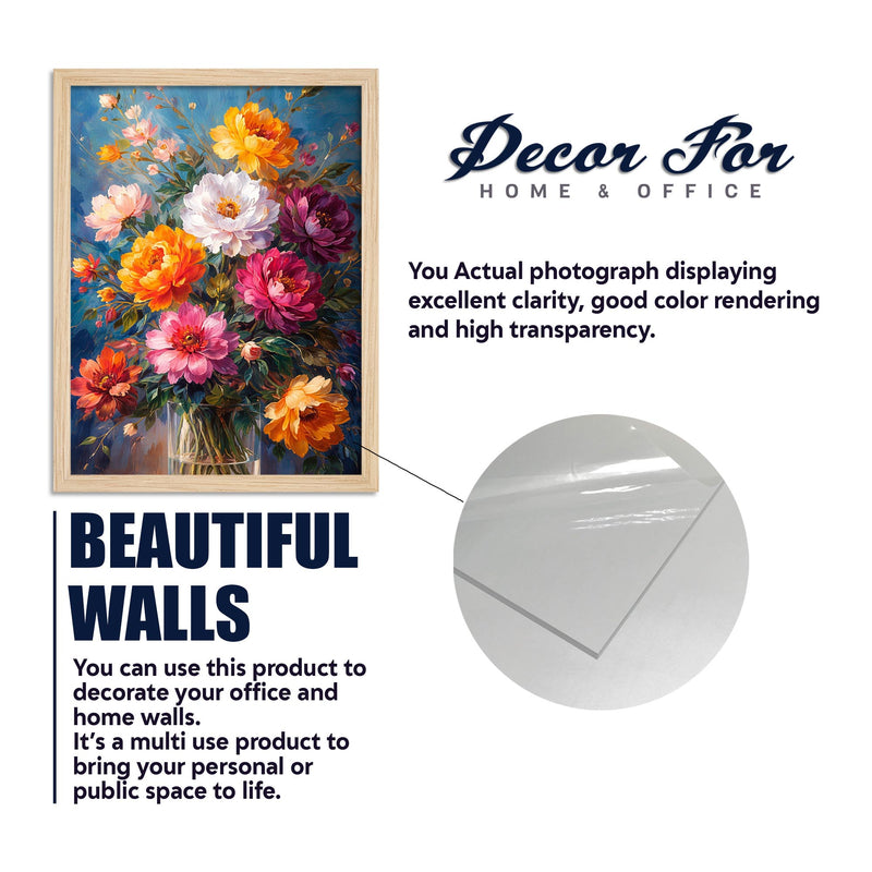 Vibrant Nature Inspired Wall Frame Set of Six
