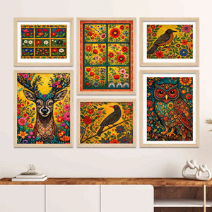 Vibrant Nature Wall Art Frame Set of 6