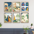 vibrant-spiritual-wall-frame-set-of-six-for-cultural-decor