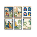 Vibrant Spiritual Wall Frame Set of Six for Cultural Decor