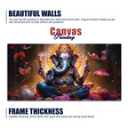 Vighnaharta Lord Ganpati Premium Canvas Wall Painting