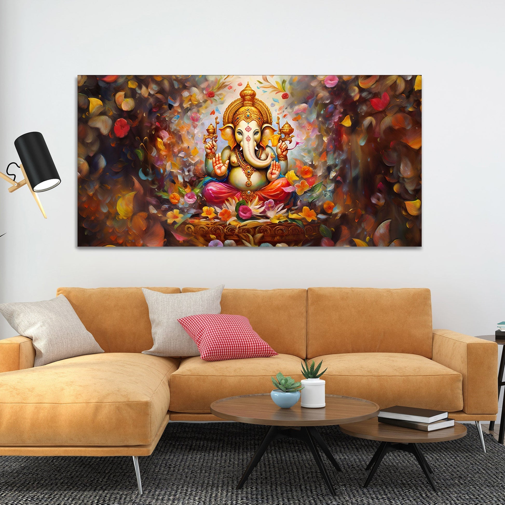 Vighnaharta Shree Ganesh Premium Canvas Wall Painting