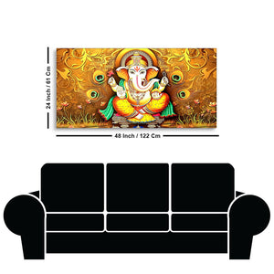 Vignaharta Ganesh Premium Canvas Wall Painting