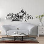 Vintage Chopper Bike Metal Wall Art for Rider Room