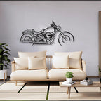 Vintage Chopper Bike Metal Wall Art for Rider Room