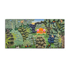 Vintage Peacocks Indian Palace Garden Canvas Wall Painting for Home