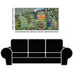 Vintage Peacocks Indian Palace Garden Canvas Wall Painting for Home