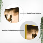 Vintage Scene of Seven Horses Canvas Wall Painting