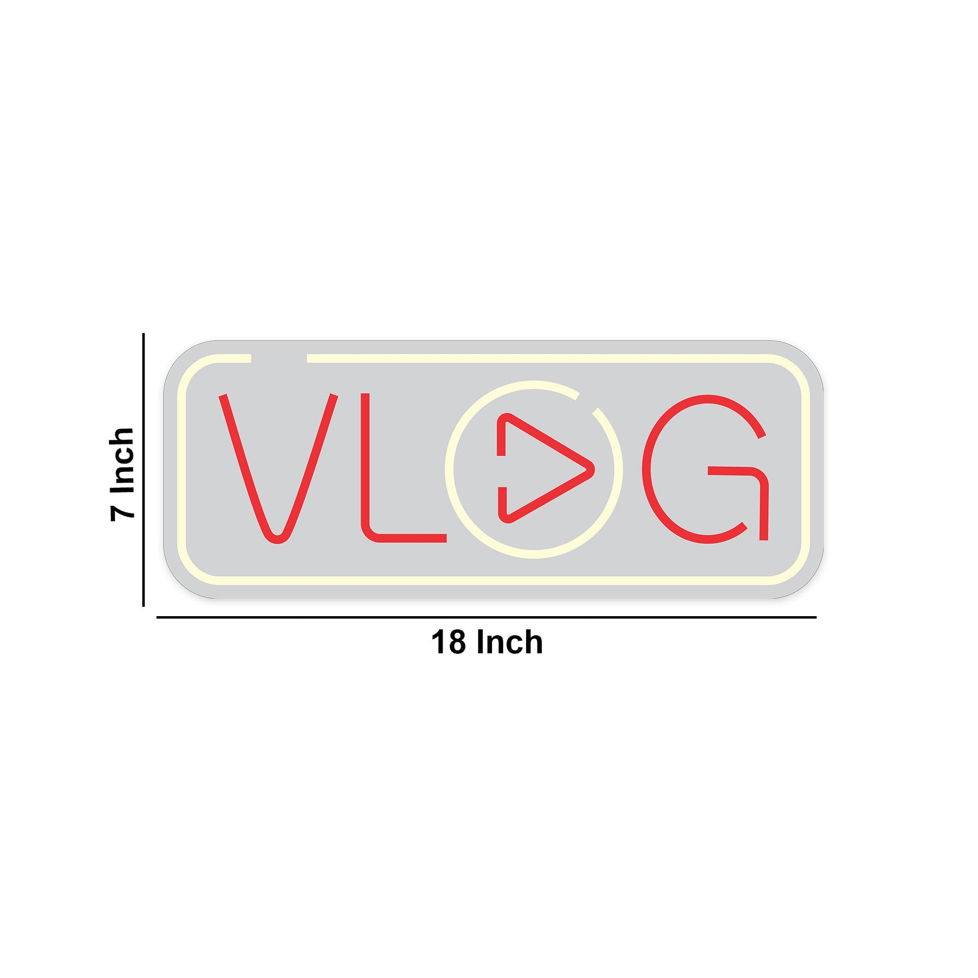 Vlog Text Neon Sign LED Light