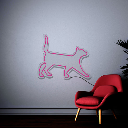 Walking Cat Neon Signs Neon Light