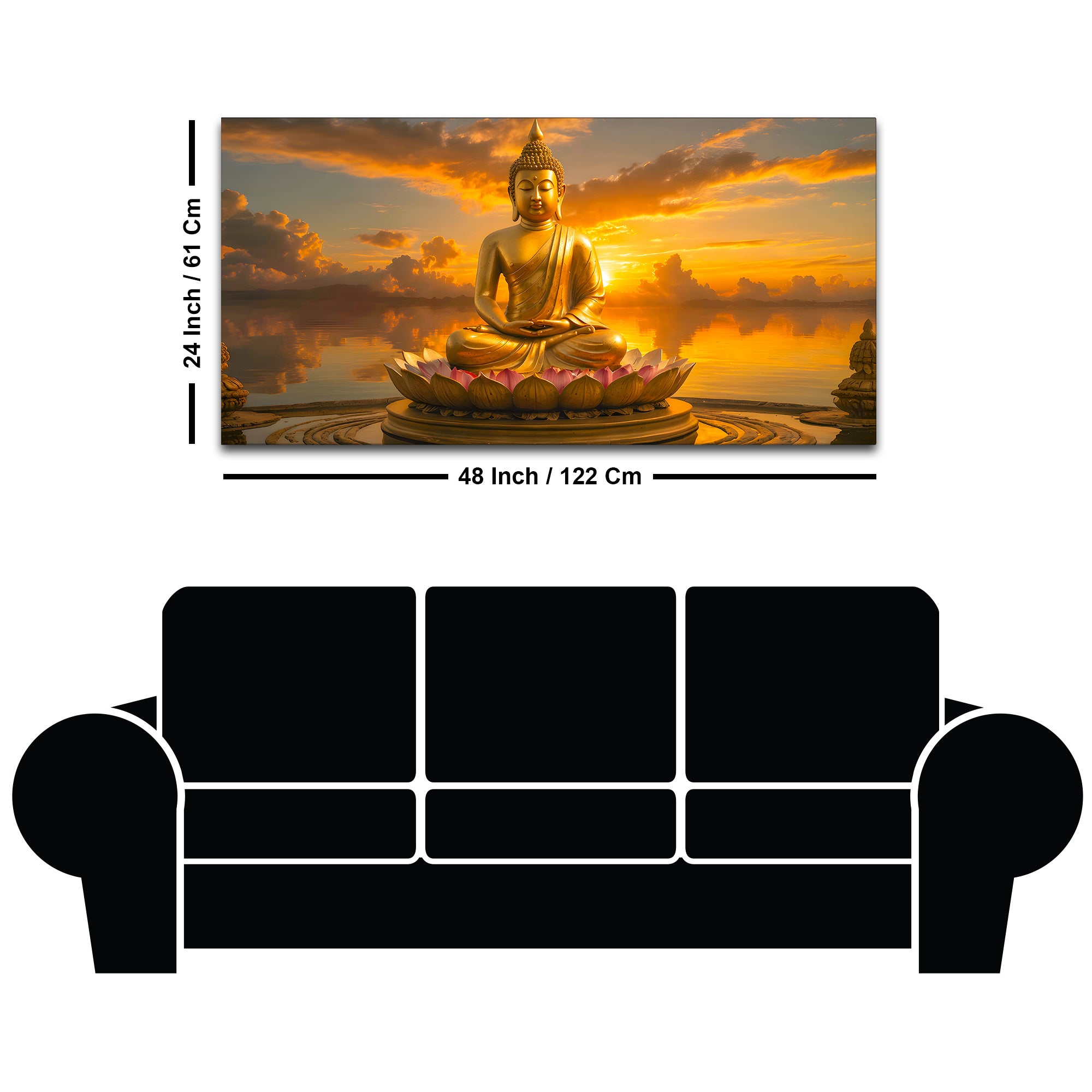 Wall Decoration Buddha Canvas Painting