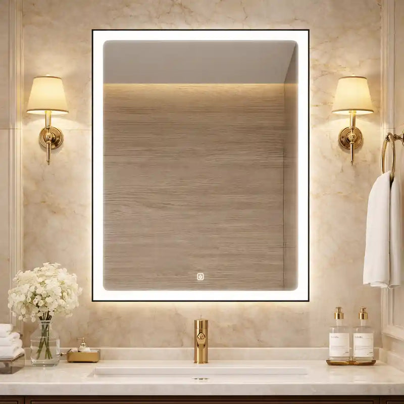 Wall Mounted Bathroom Cabinet Mirror with Backlit LED Design