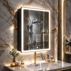 Wall Mounted Bathroom Cabinet Mirror with Backlit LED Design