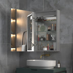 Wall Mounted Bathroom Cabinet Mirror with Bright LED Frame Light