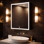 Wall Mounted Bathroom Mirror Cabinet with LED Light