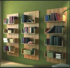 Wall Mounted Wooden Bookshelf | Space Saving Book Storage Shelf (Set of 3)