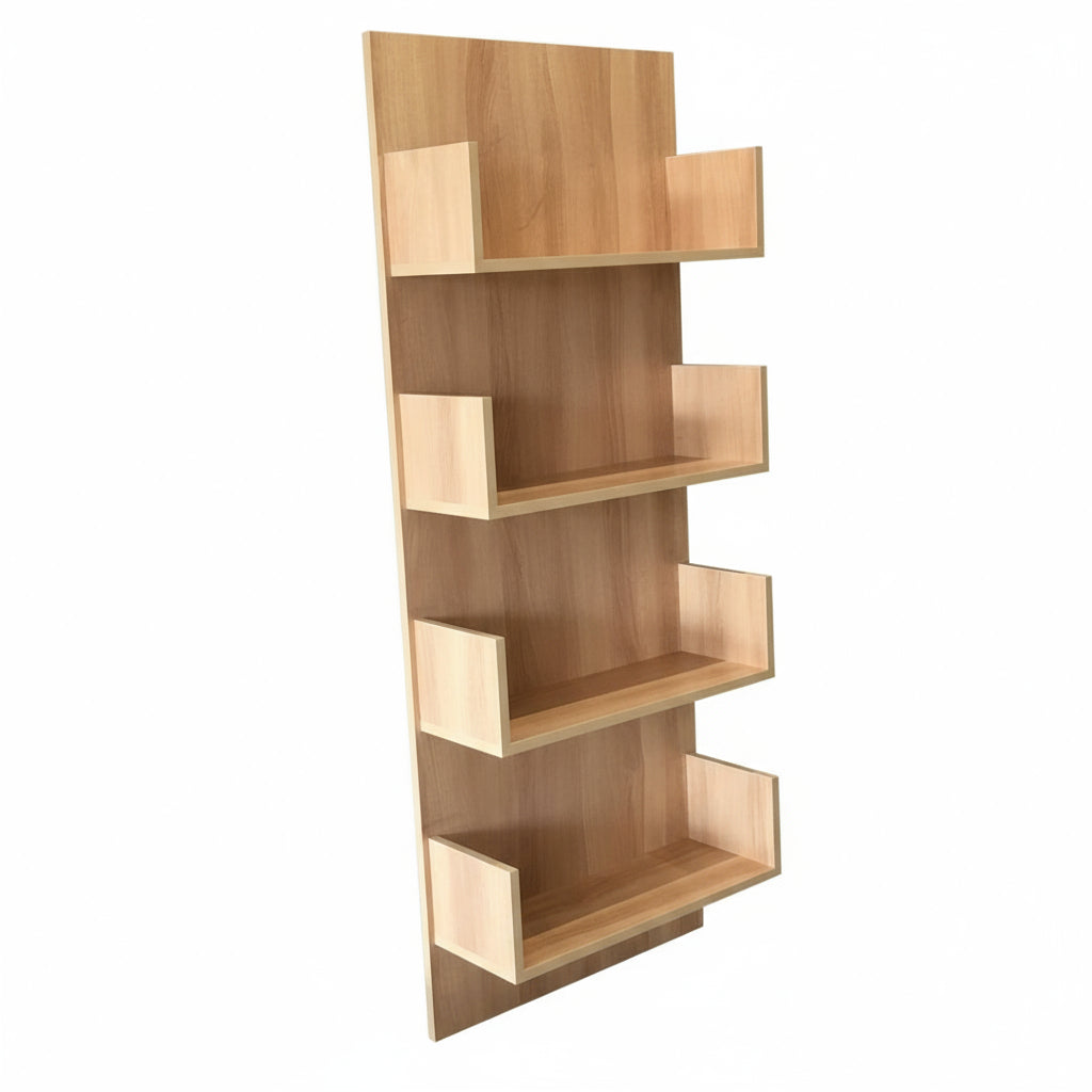 Wall Mounted Wooden Bookshelf | Space Saving Book Storage Shelf (Set of 3)