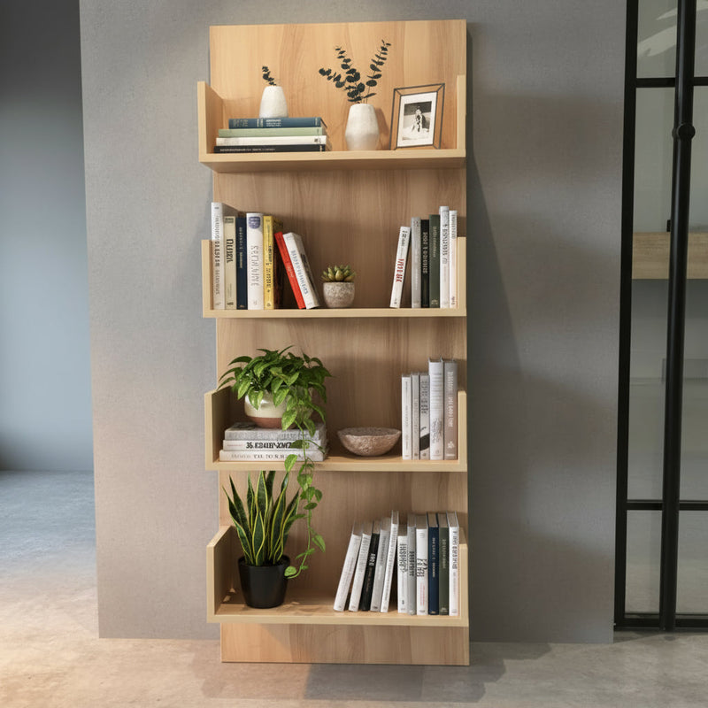 Wall Mounted Wooden Bookshelf | Space Saving Book Storage Shelf (Set of 3)