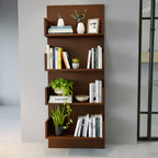 Wall Mounted Wooden Bookshelf | Space Saving Book Storage Shelf (Set of 3)