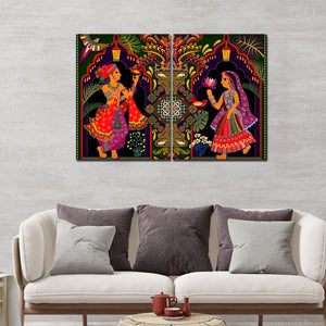 Wall Painting of Madhubani Art Set of 2