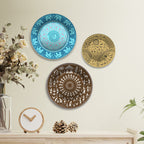 Warli and Tribal Art Village Vibes Premium Wall Plates Painting Set of 3