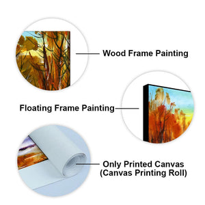 Water Color Landscape of Beautiful Trees Canvas Wall Painting